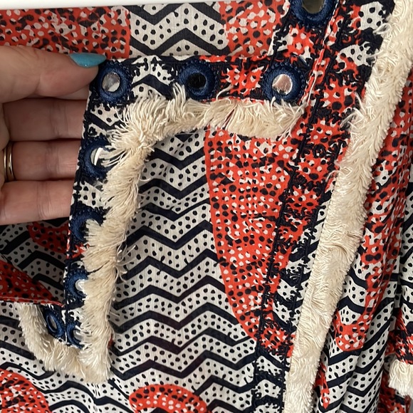 Tory Burch Liseth fringe tunic swim cover up size 4 - Picture 3 of 3